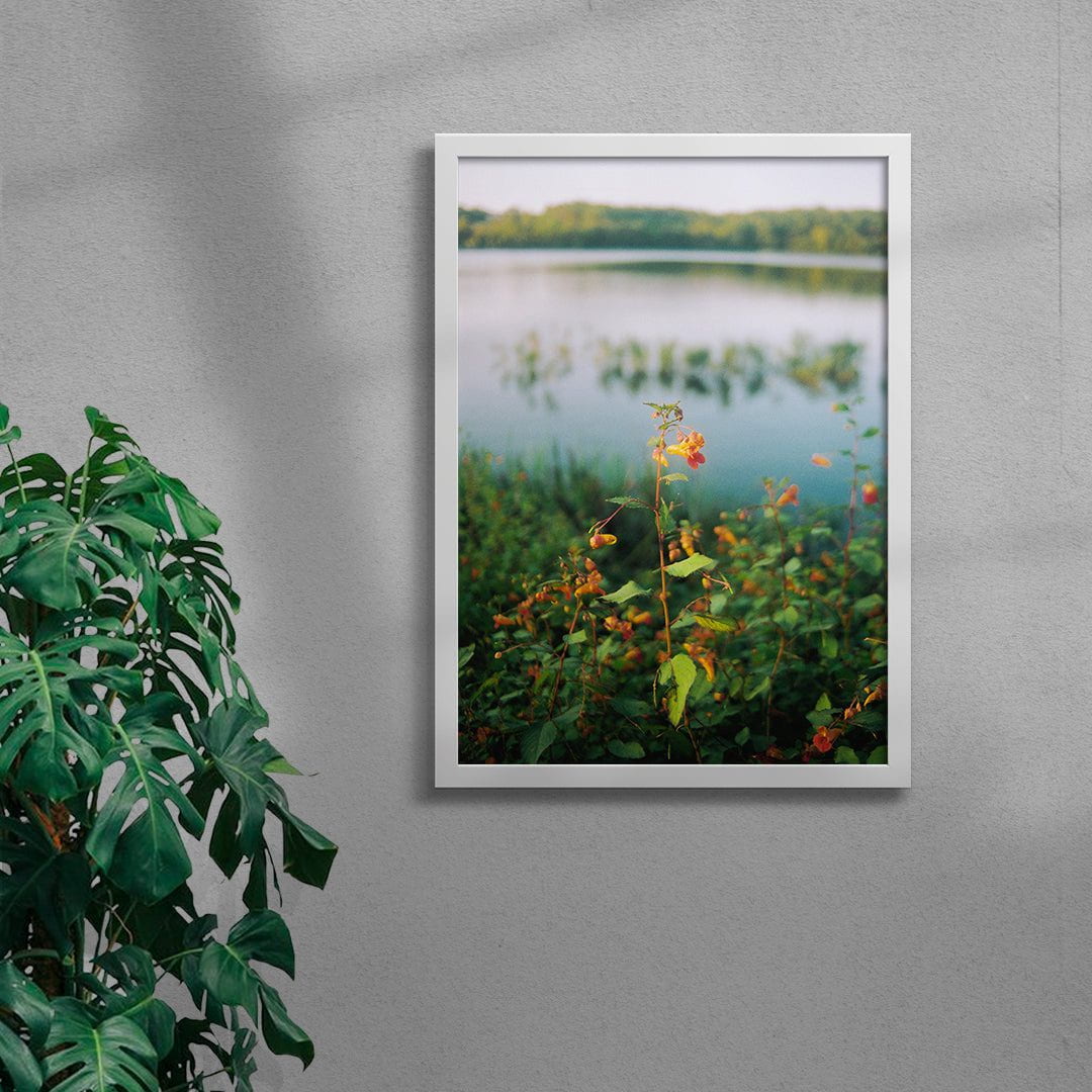 Lake Siloam contemporary wall art print by Kenzie Meeker - sold by DROOL