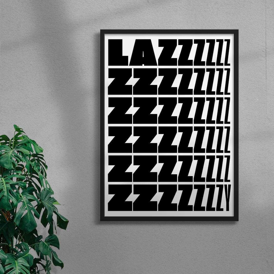 Lazy contemporary wall art print by Carilla Karahan - sold by DROOL
