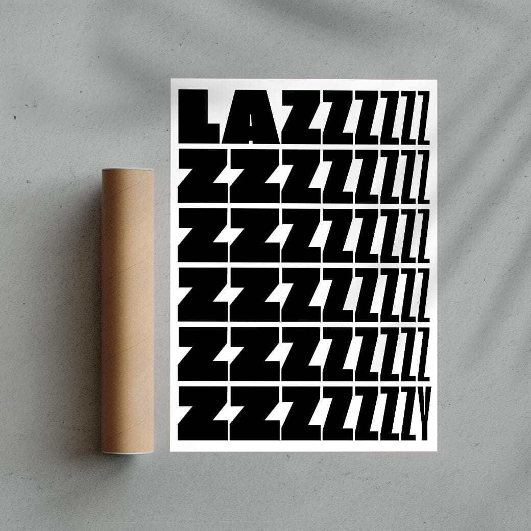 Lazy contemporary wall art print by Carilla Karahan - sold by DROOL