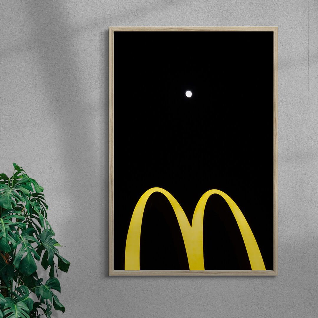 M for Moon contemporary wall art print by Eve Lee - sold by DROOL