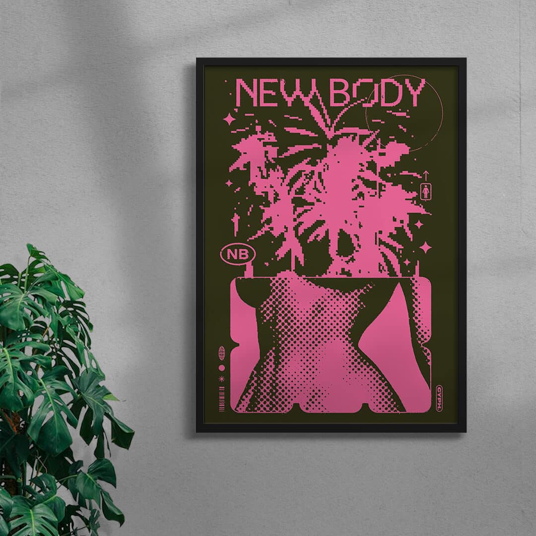 New Body contemporary wall art print by CYPH-ART - sold by DROOL