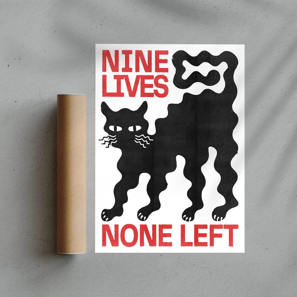 Nine Lives contemporary wall art print by Alexander Khabbazi - sold by DROOL