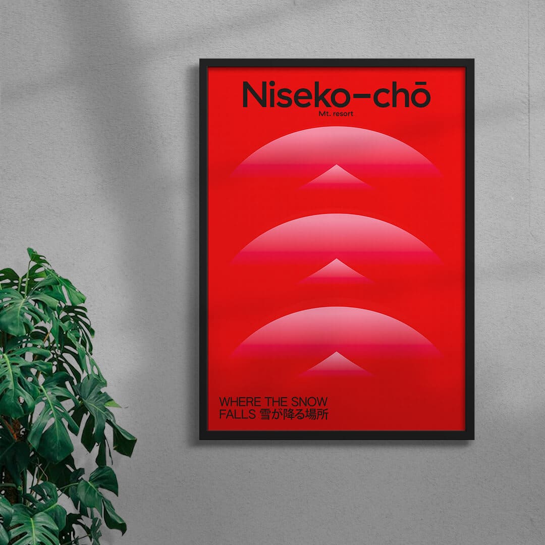 Niseko contemporary wall art print by John Schulisch - sold by DROOL