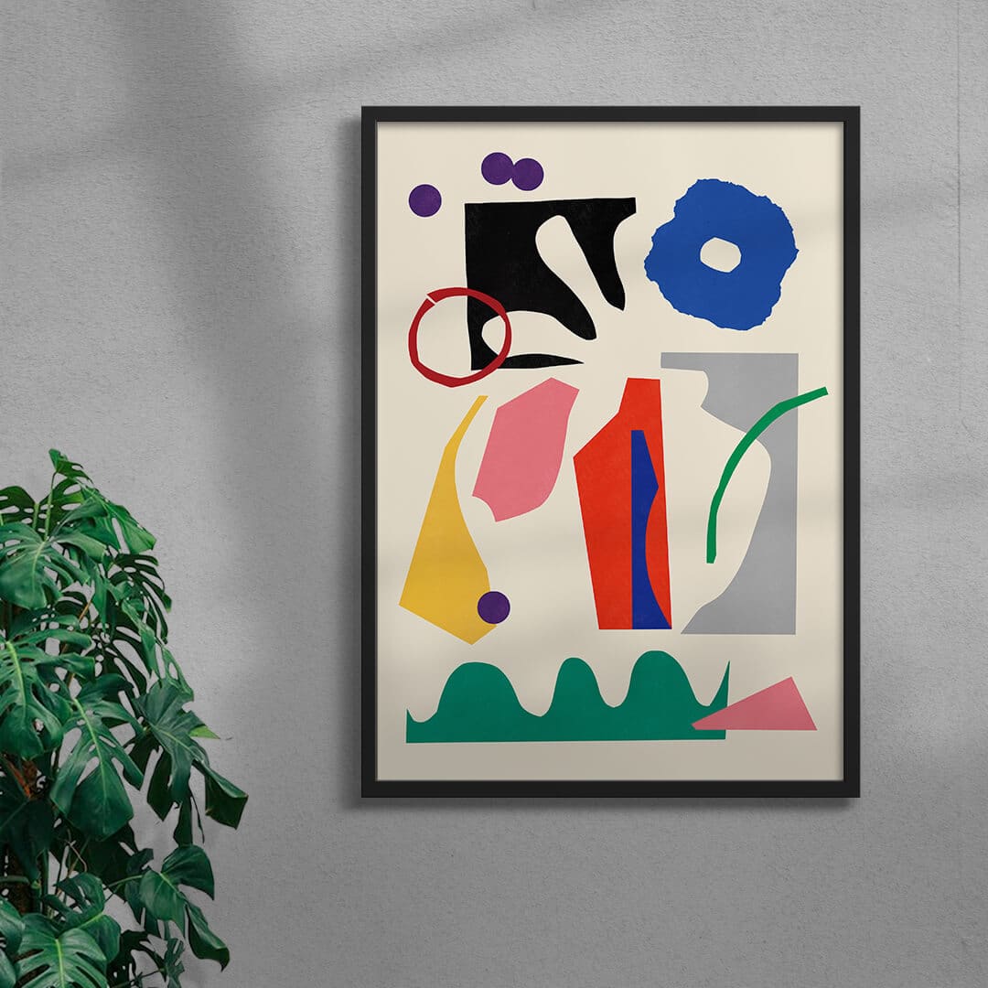 Paper Garden II contemporary wall art print by Stell Paper - sold by DROOL