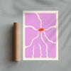 Pink ´n`Poisonous contemporary wall art print by Kim Van Vuuren - sold by DROOL