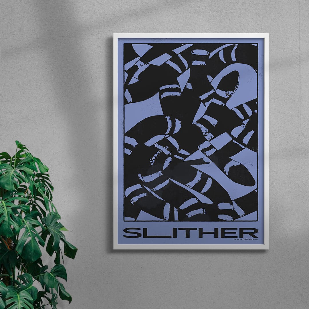 Slither contemporary wall art print by Adam Foster - sold by DROOL