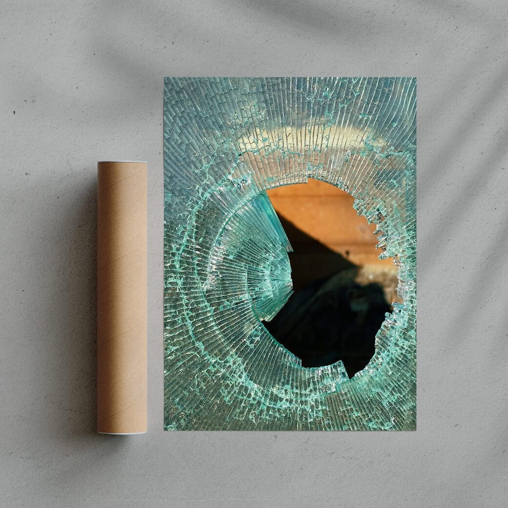 Smashed contemporary wall art print by Burak Boylu - sold by DROOL