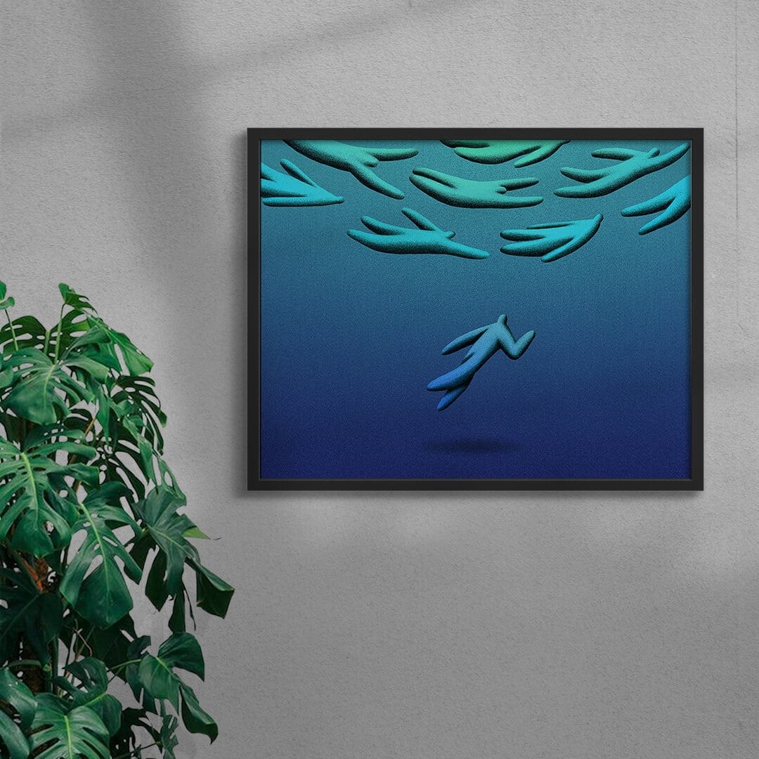 Swimmers contemporary wall art print by Jocelyn Tsaih - sold by DROOL