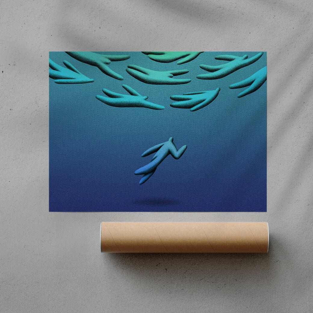 Swimmers contemporary wall art print by Jocelyn Tsaih - sold by DROOL