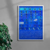 This is not BLUE (happiness dwells) contemporary wall art print by mareykrap - sold by DROOL