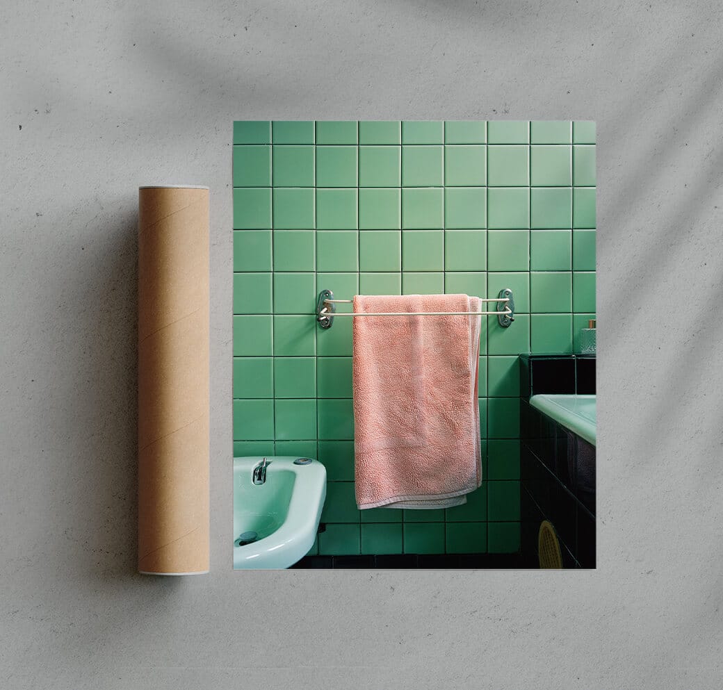 Towel contemporary wall art print by Fabien Dendiével - sold by DROOL