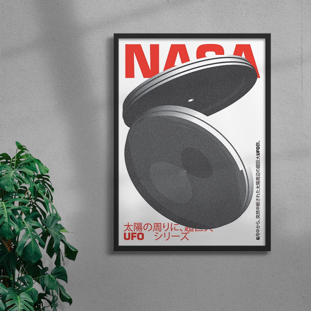 UFO contemporary wall art print by Maxim Dosca - sold by DROOL
