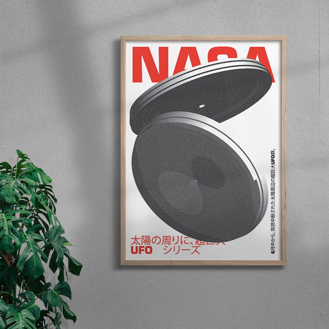 UFO contemporary wall art print by Maxim Dosca - sold by DROOL