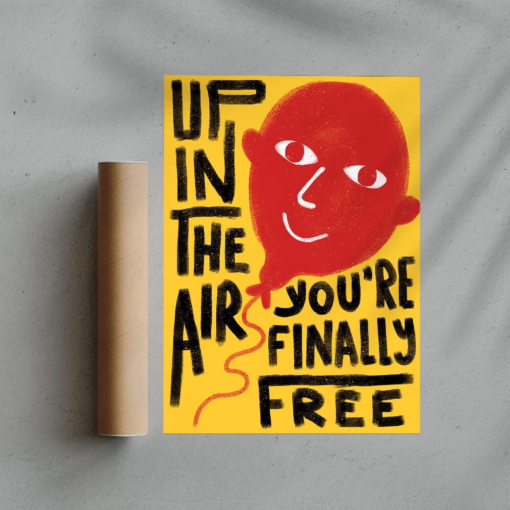 Up in the Air contemporary wall art print by Carilla Karahan - sold by DROOL