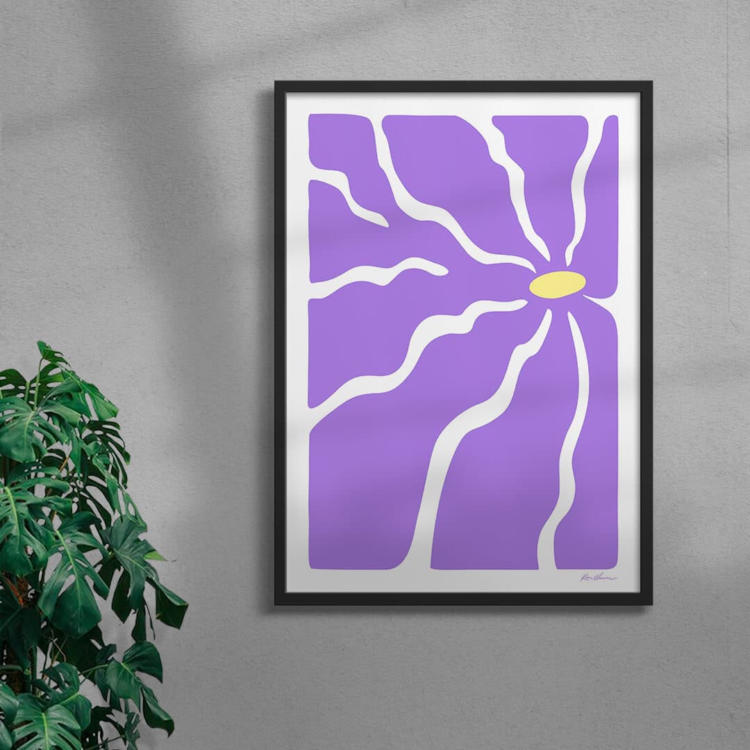 Violet Thirst contemporary wall art print by Kim Van Vuuren - sold by DROOL