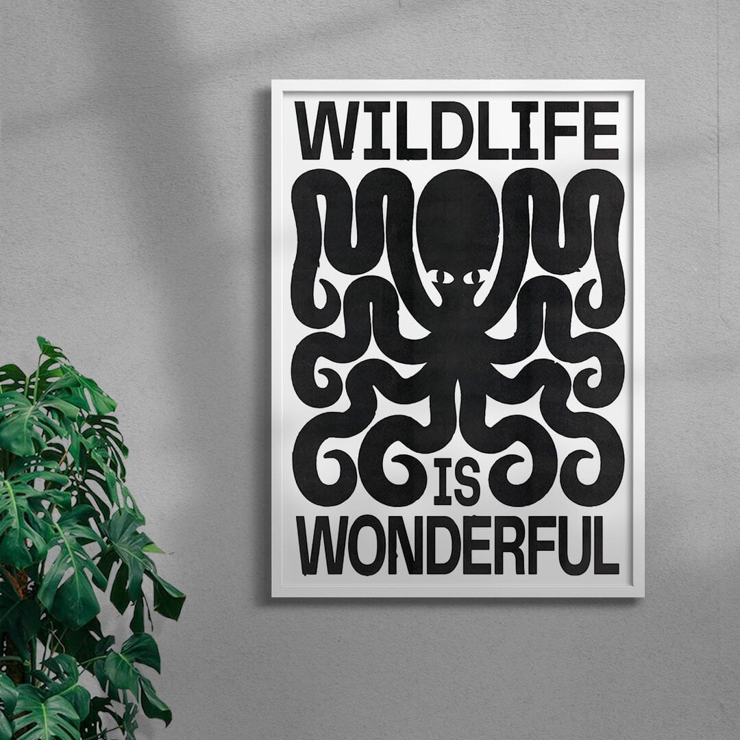 Wildlife contemporary wall art print by Alexander Khabbazi - sold by DROOL