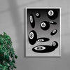 Load image into Gallery viewer, Magic 8 contemporary wall art print by Adam Foster - sold by DROOL