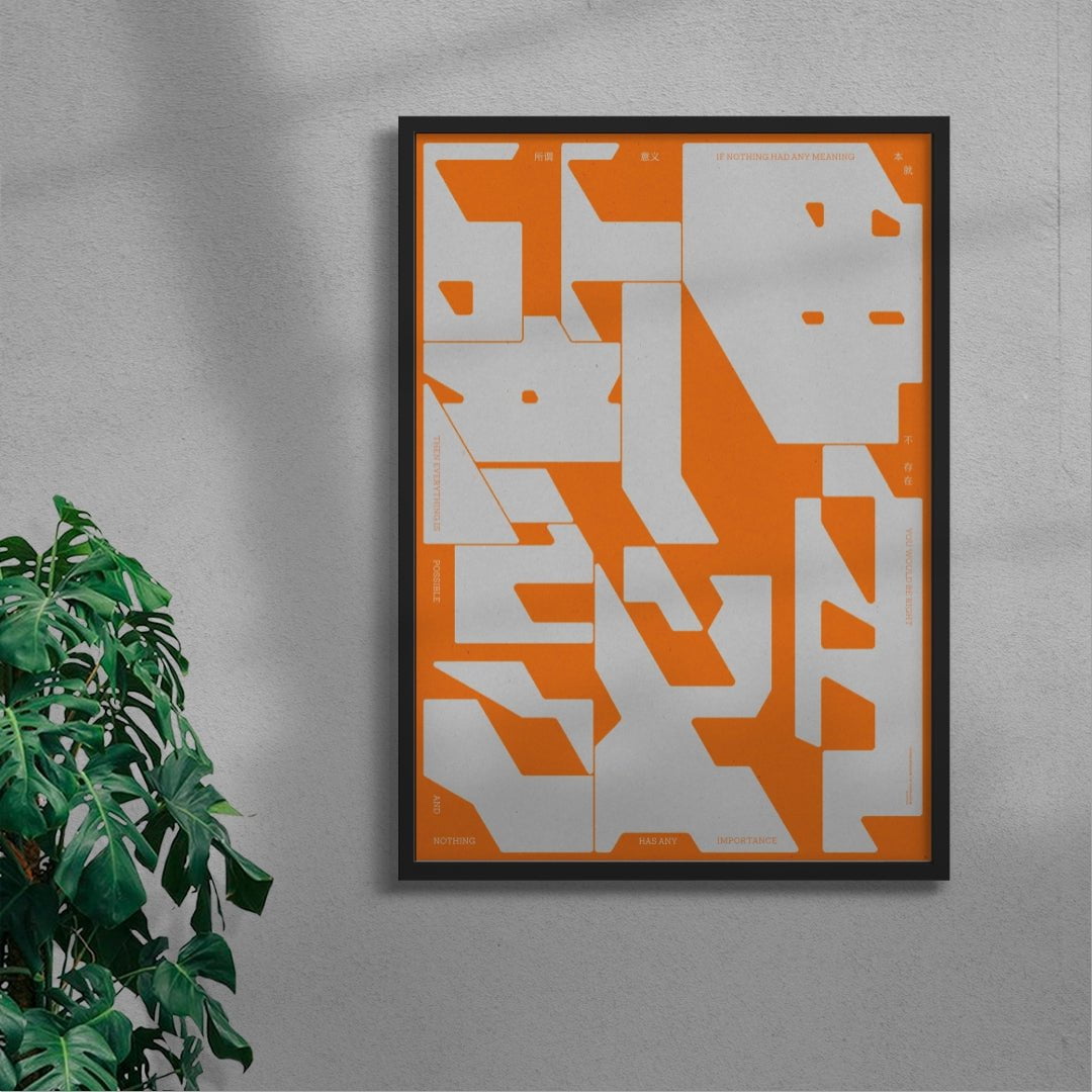Nothing has any importancey contemporary wall art print by cloud.cb - sold by DROOL