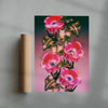 Eyes, Hands, & Pink Flowers contemporary wall art print by Paulina Almira - sold by DROOL