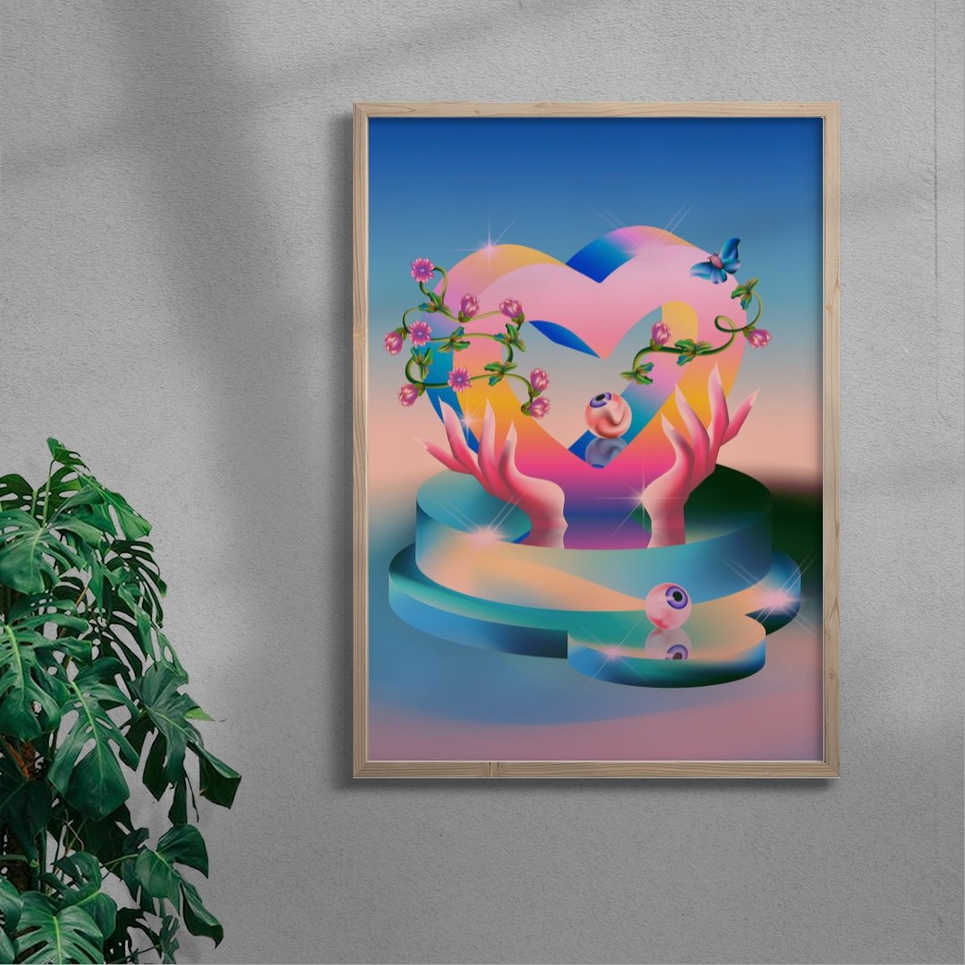 Magic Heart Portal contemporary wall art print by Paulina Almira - sold by DROOL