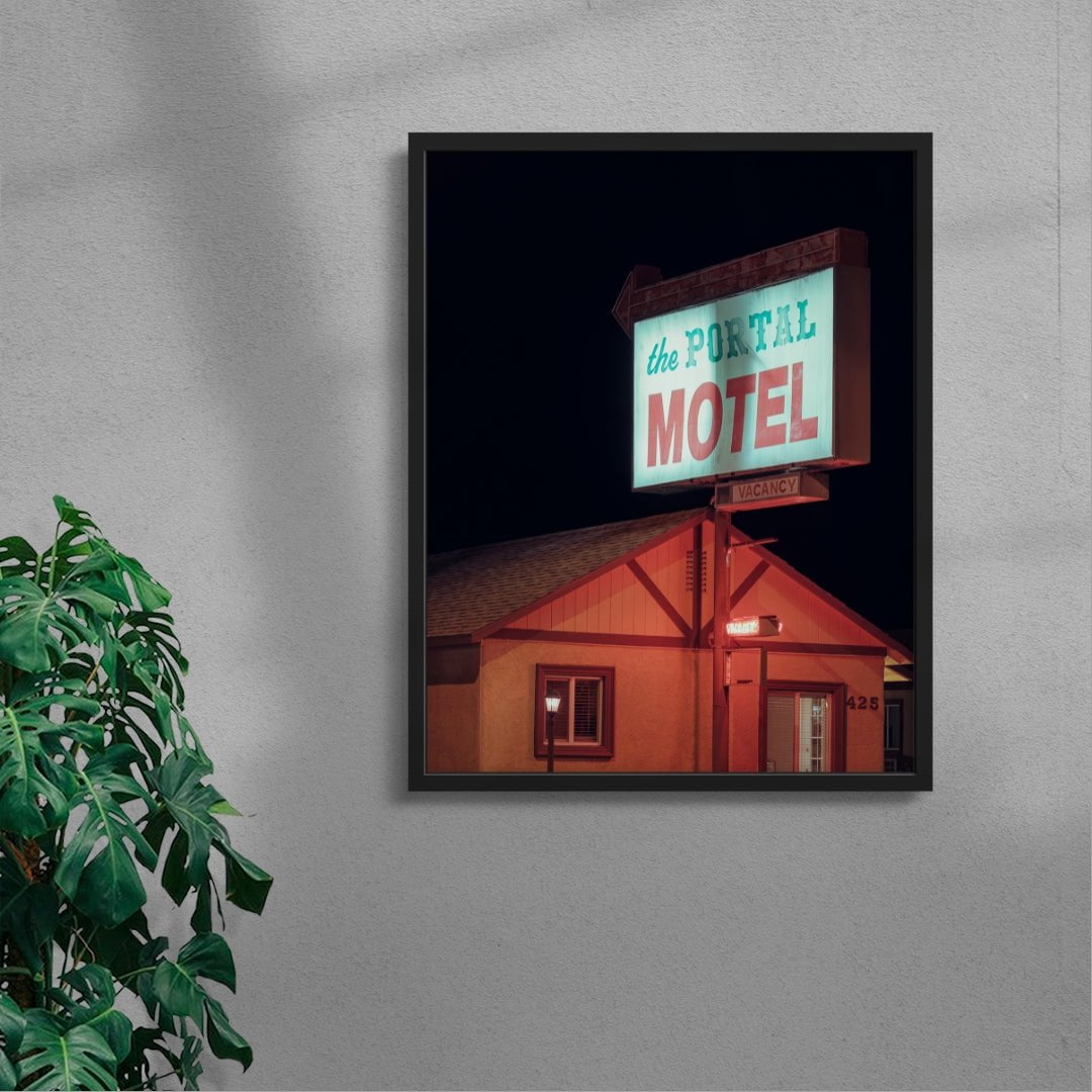 THE PORTAL MOTEL contemporary wall art print by Gregory Tauziac - sold by DROOL