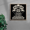 Everything Is Fucked Up contemporary wall art print by Laserblazt - sold by DROOL