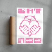 Thumbnail for Eat Ass contemporary wall art print by Eric Schwarz - sold by DROOL