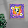 LCD cat contemporary wall art print by Ovcharka - sold by DROOL