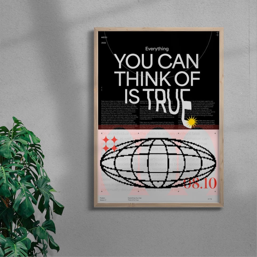 Everything Is True contemporary wall art print by MEDG - sold by DROOL