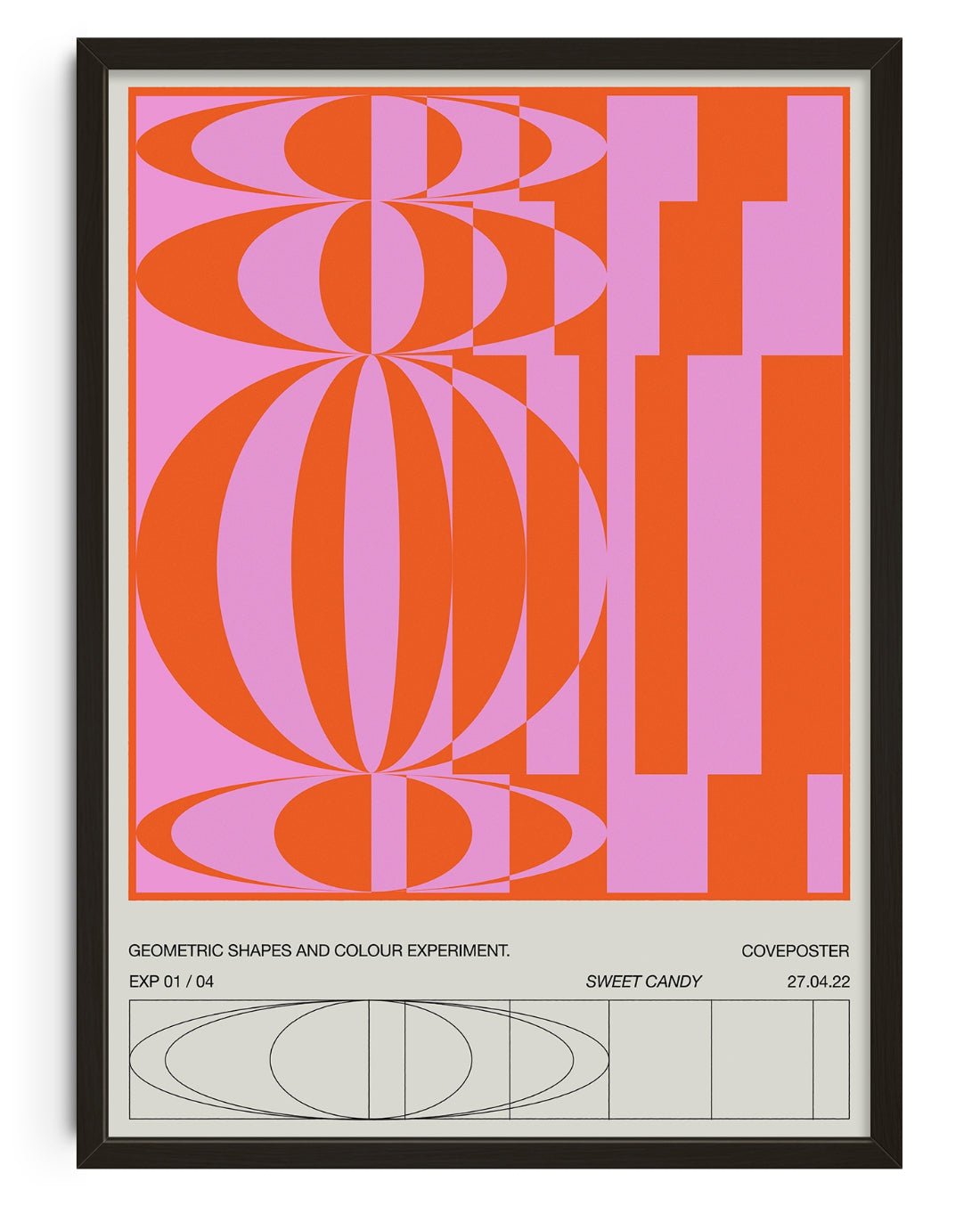 Geometric Sweet Candy contemporary wall art print by Coveposter - sold by DROOL