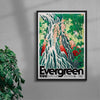 Evergreen contemporary wall art print by George Kempster - sold by DROOL