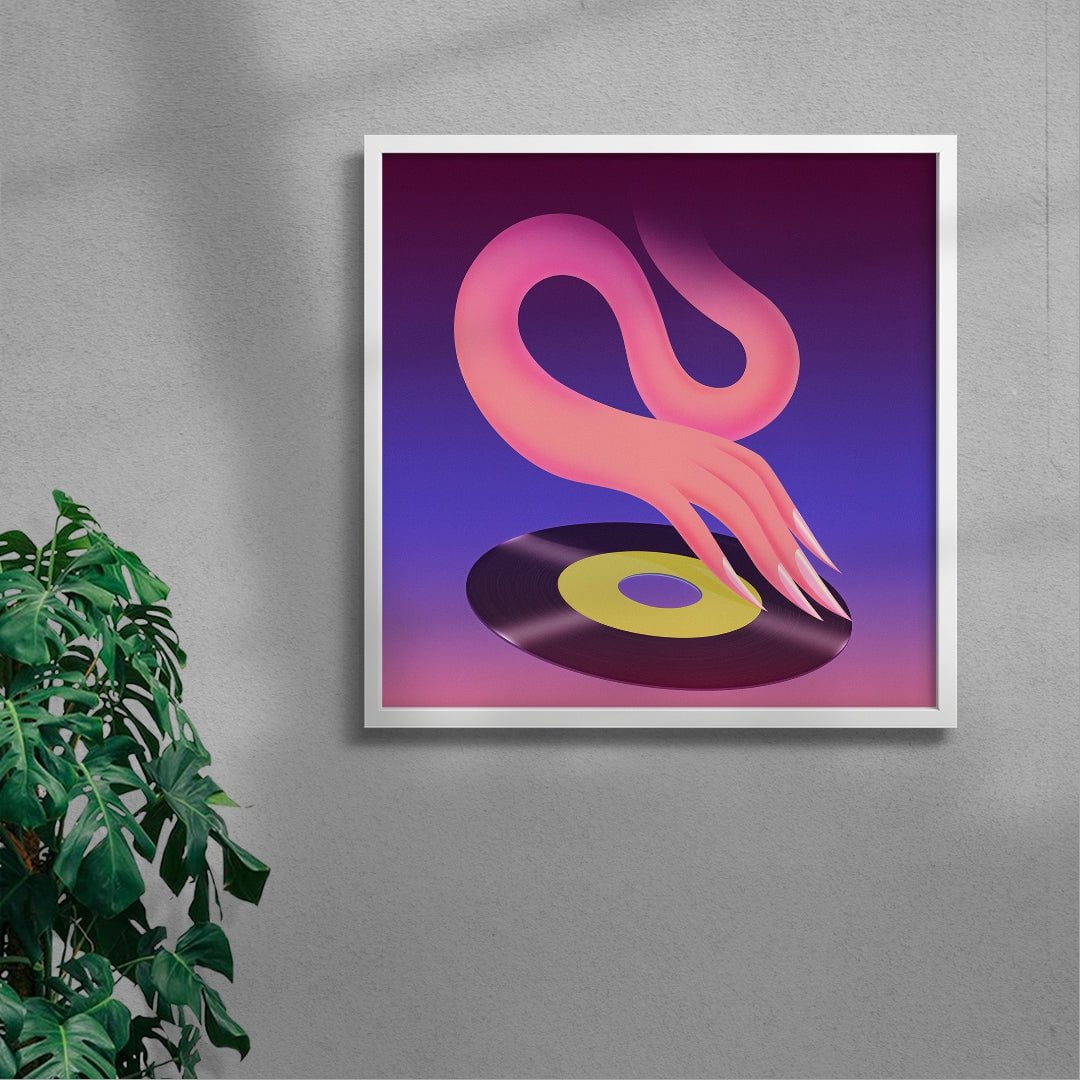 Wiggly Hand contemporary wall art print by Milena Bucholz - sold by DROOL