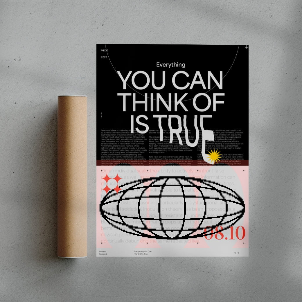 Everything Is True contemporary wall art print by MEDG - sold by DROOL