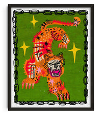 Thumbnail for Tiger In Green contemporary wall art print by Kwonny - sold by DROOL