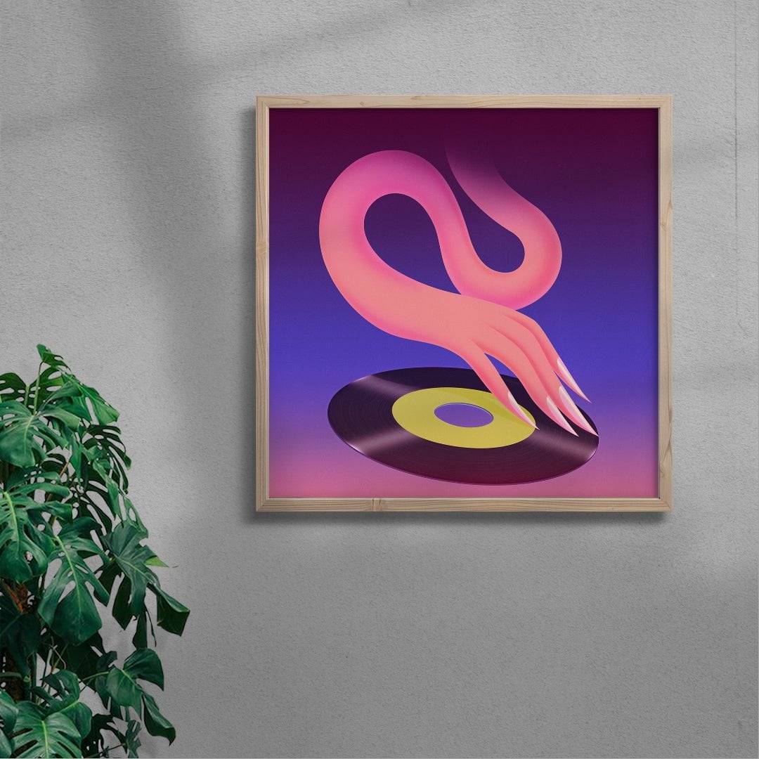 Wiggly Hand contemporary wall art print by Milena Bucholz - sold by DROOL