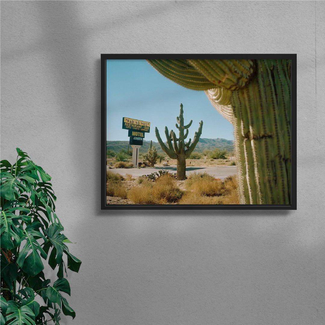 Framing Saguaros contemporary wall art print by Francesco Aglieri Rinella - sold by DROOL