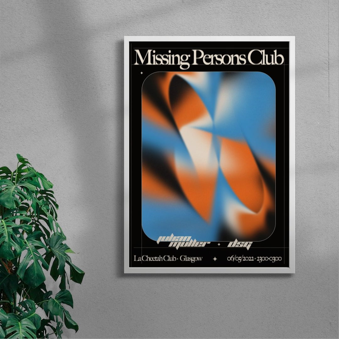 MISSING PERSONS CLUB - JULIAN MULLER contemporary wall art print by Marinello Studio - sold by DROOL