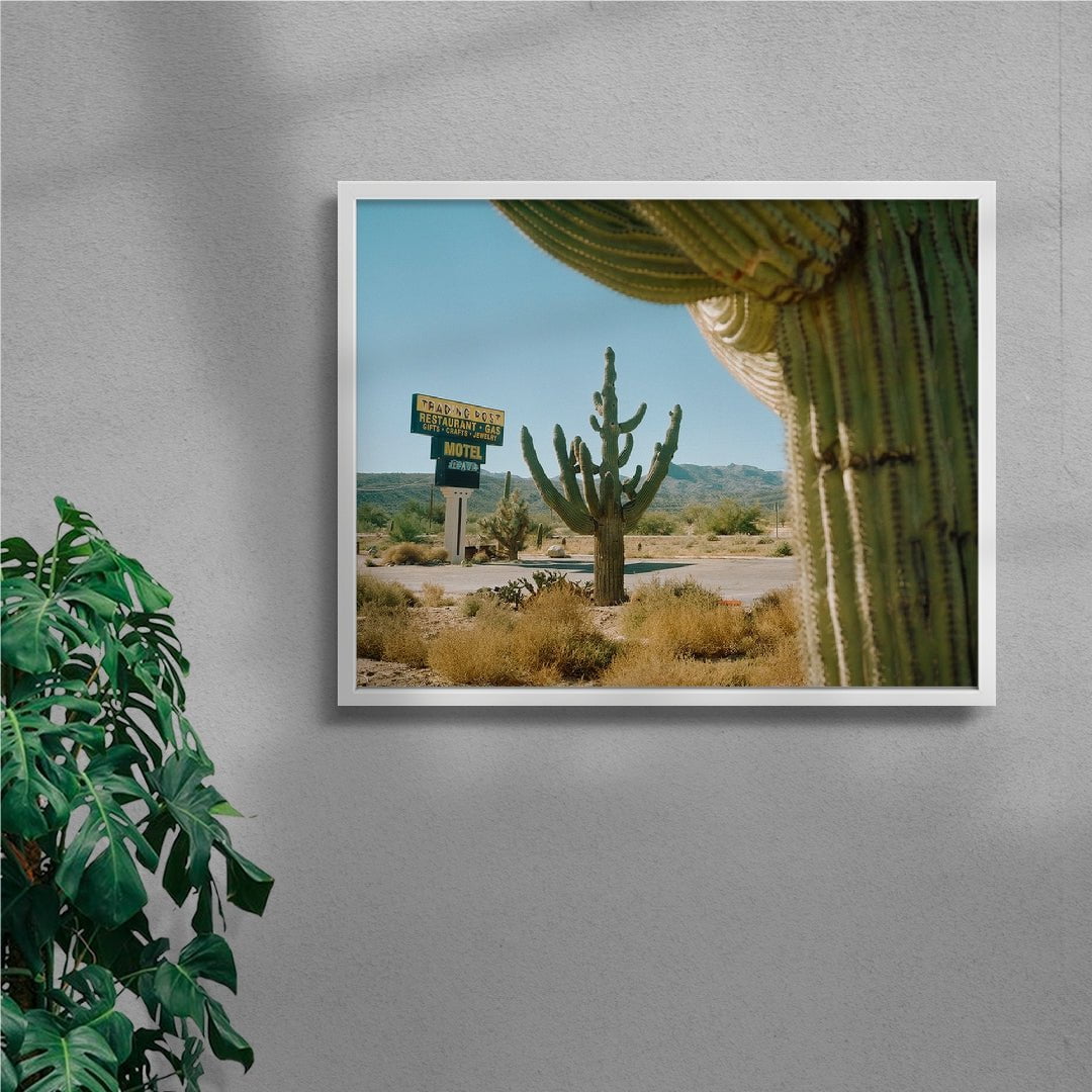 Framing Saguaros contemporary wall art print by Francesco Aglieri Rinella - sold by DROOL
