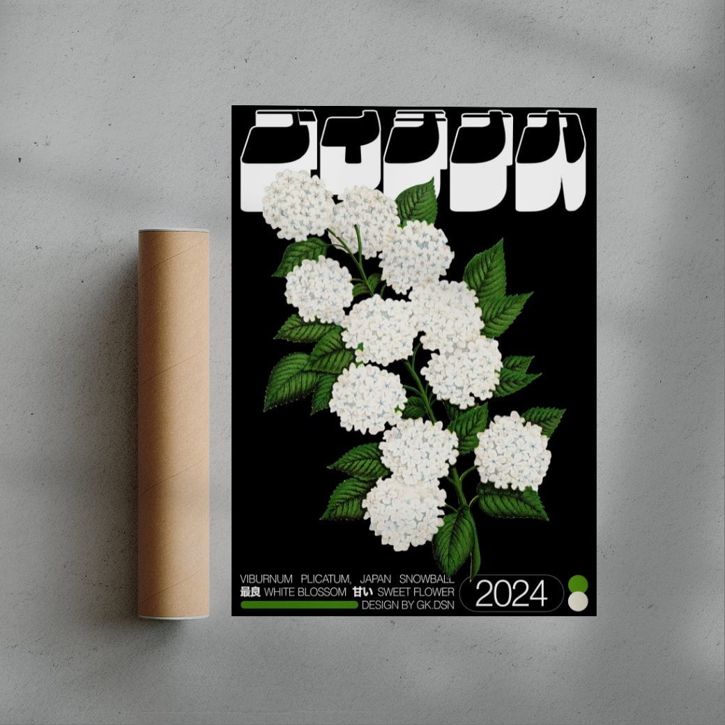 Viburnum Plicatum contemporary wall art print by George Kempster - sold by DROOL