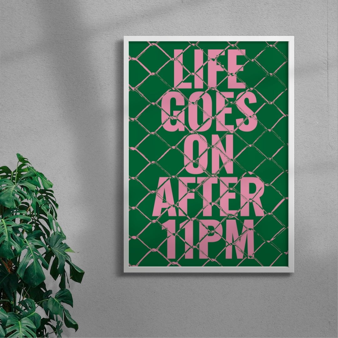 Life Goes On After 11PM contemporary wall art print by Maxim Dosca - sold by DROOL