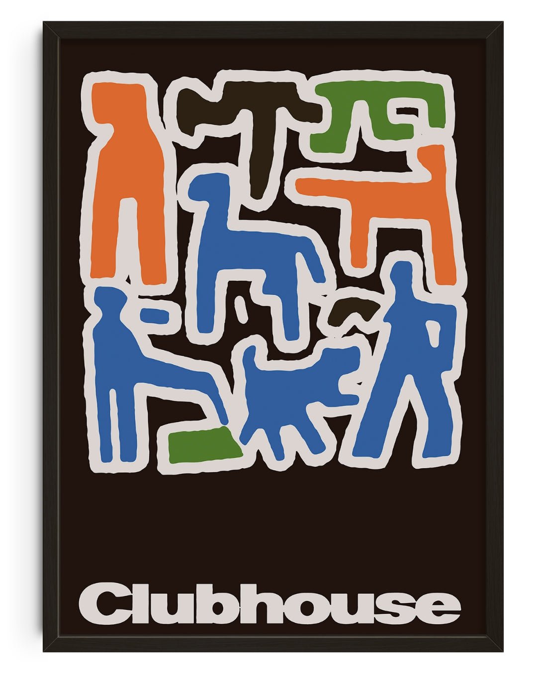 Clubhouse contemporary wall art print by Will Da Costa - sold by DROOL