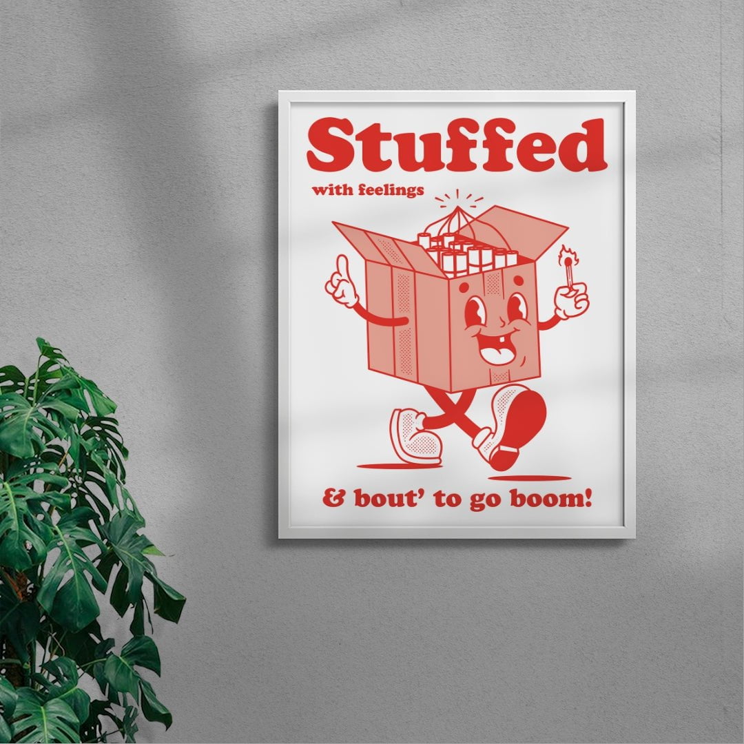 Stuffed With Feelings contemporary wall art print by LUVEWnot - sold by DROOL