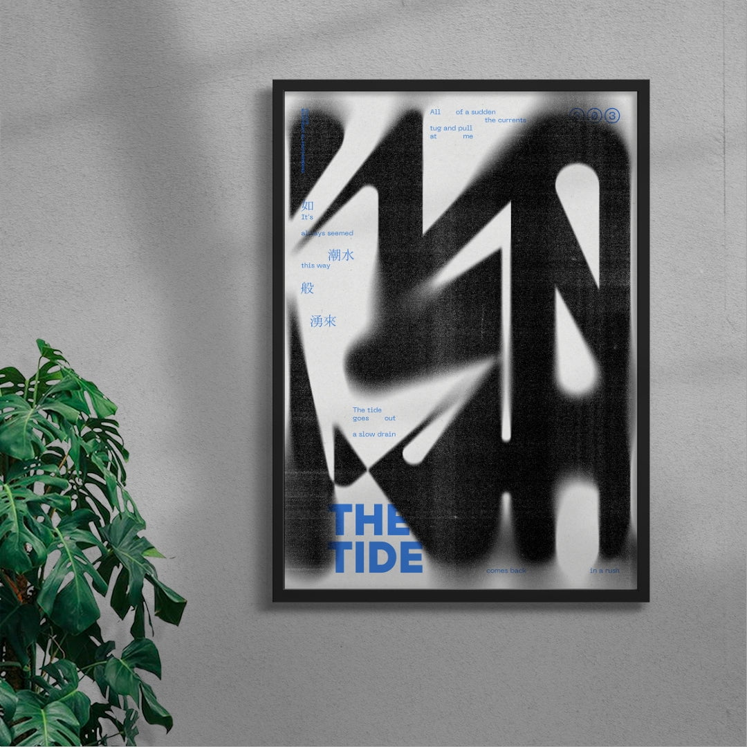 The tide contemporary wall art print by cloud.cb - sold by DROOL