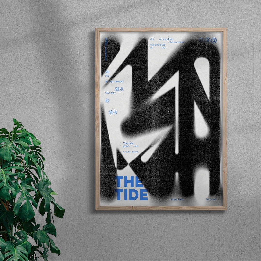 The tide contemporary wall art print by cloud.cb - sold by DROOL