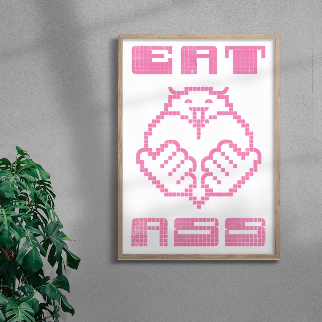Eat Ass contemporary wall art print by Eric Schwarz - sold by DROOL