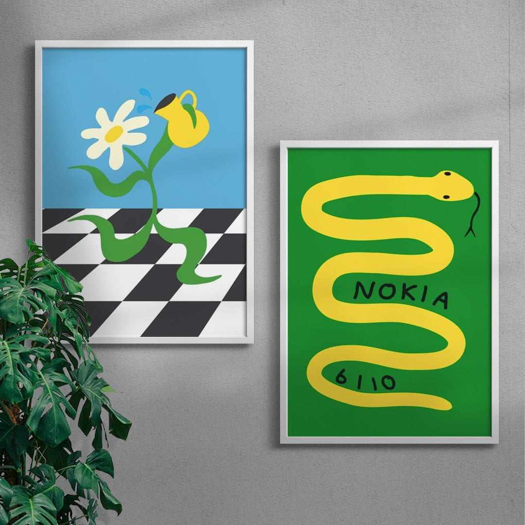 Snake Dance Set contemporary wall art print by DROOL - sold by DROOL